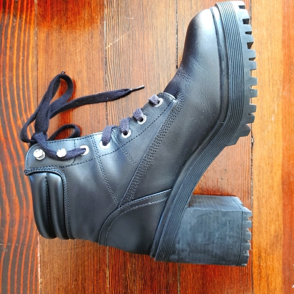 Zara Chunky Lace Up Boots - Picture 2 of 8